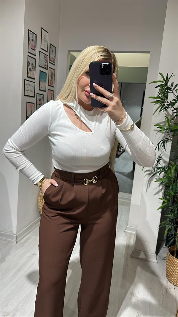 Önü Açık Ribana Bluz