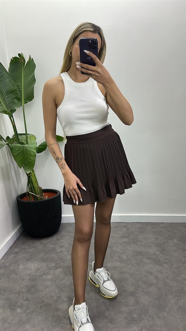 Pliseli Şortlu Etek