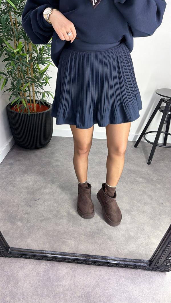 Pliseli Şortlu Etek