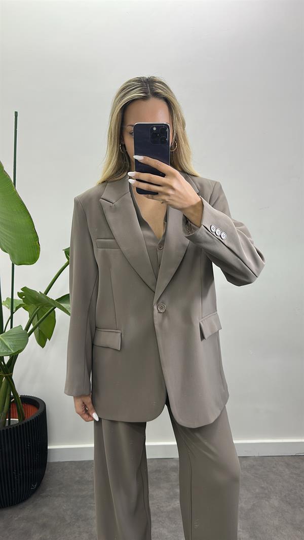Premium Tek Düğmeli Blazer Ceket
