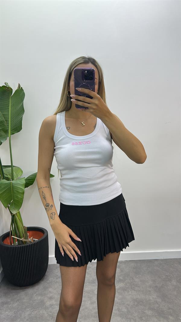 Renkli Guess Yazılı Premium Atlet