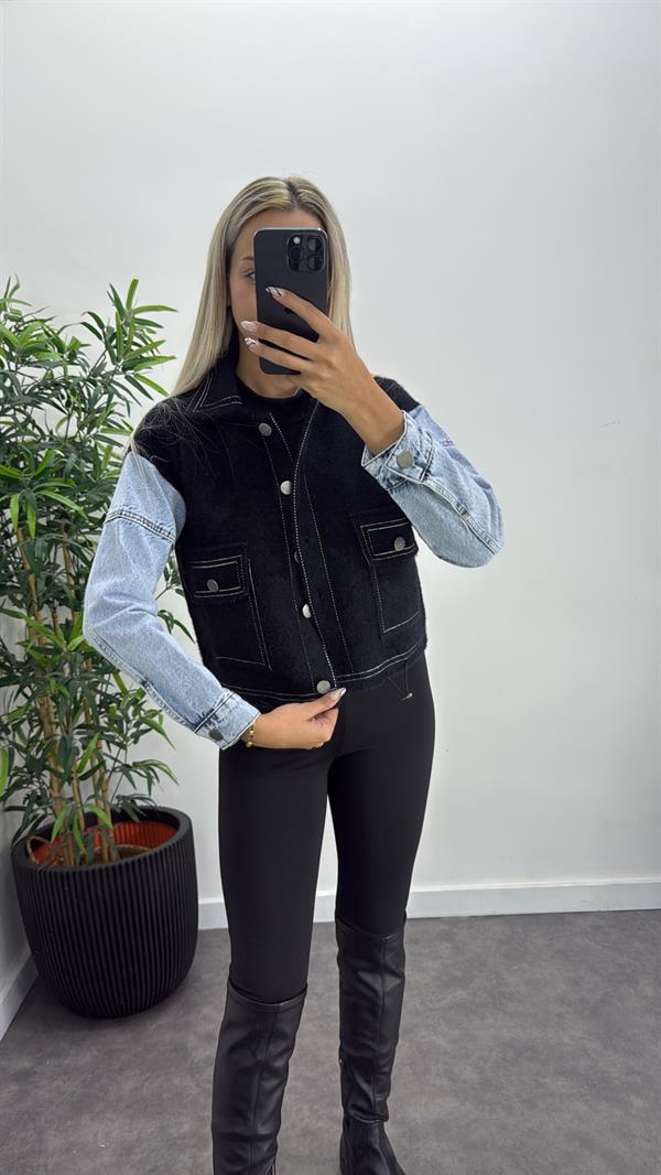 Saçaklı Jean Detay Ceket