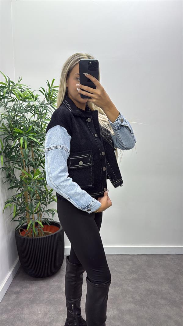 Saçaklı Jean Detay Ceket