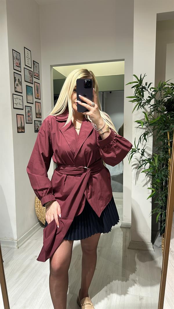 Tasarım Kuşaklı Gömlek