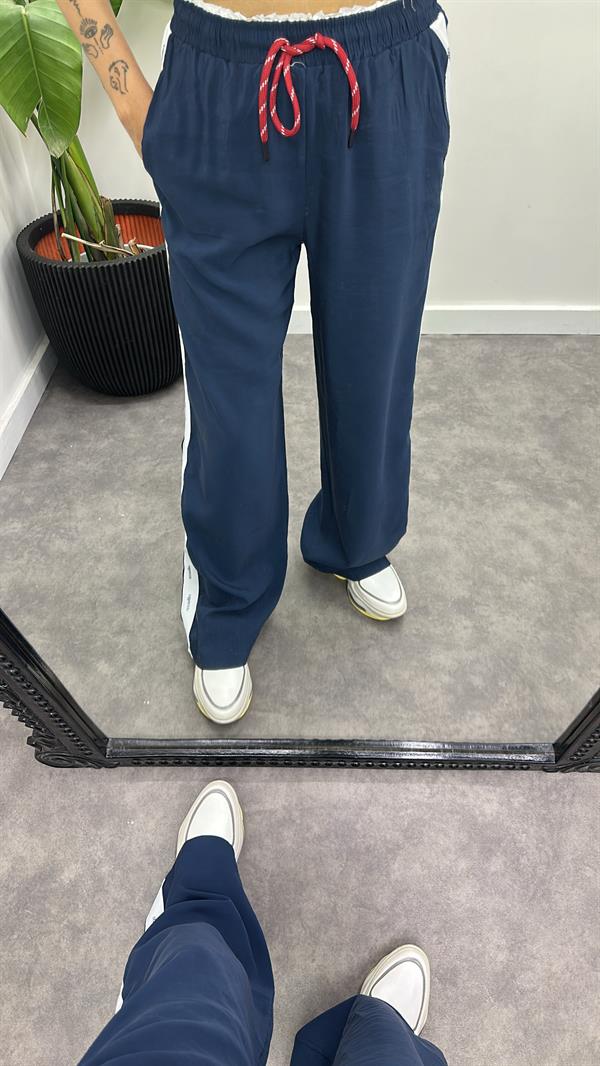 Tasarım Yan Şeritli Tensel Pantolon