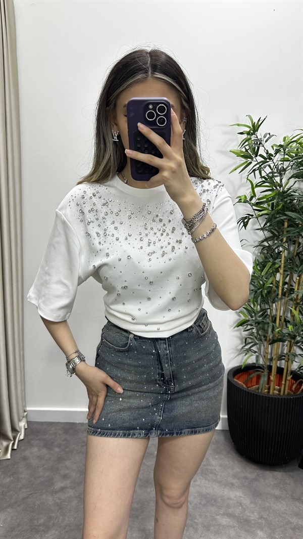 Taşlı T-Shirt