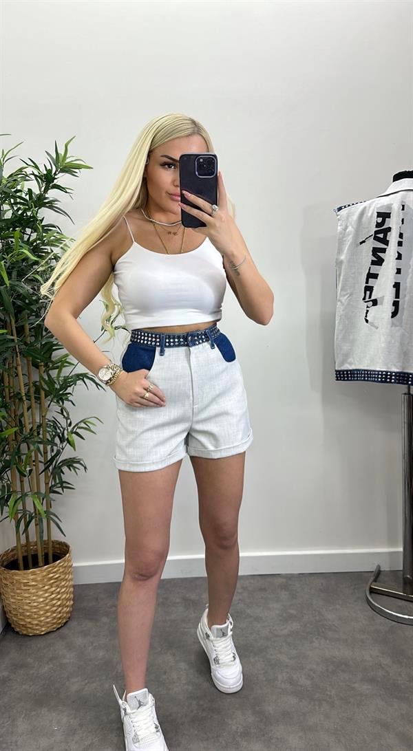 Zımbalı Lüx Şort