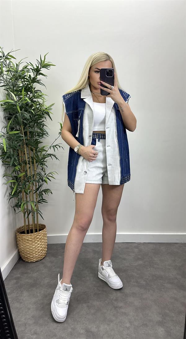 Zımbalı Lüx Tasarım Yelek