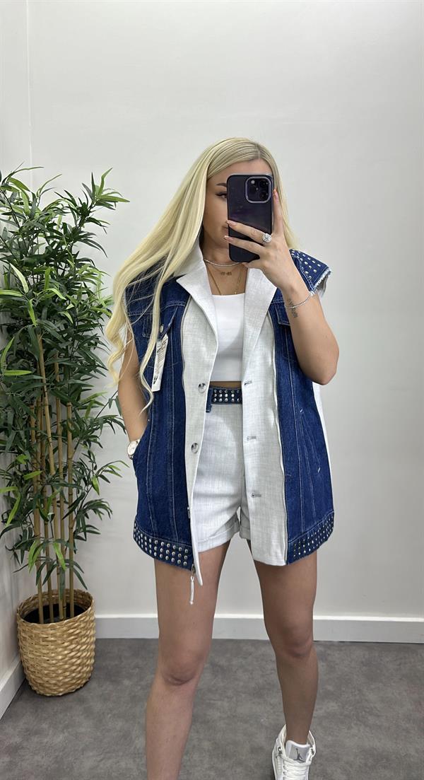 Zımbalı Lüx Tasarım Yelek