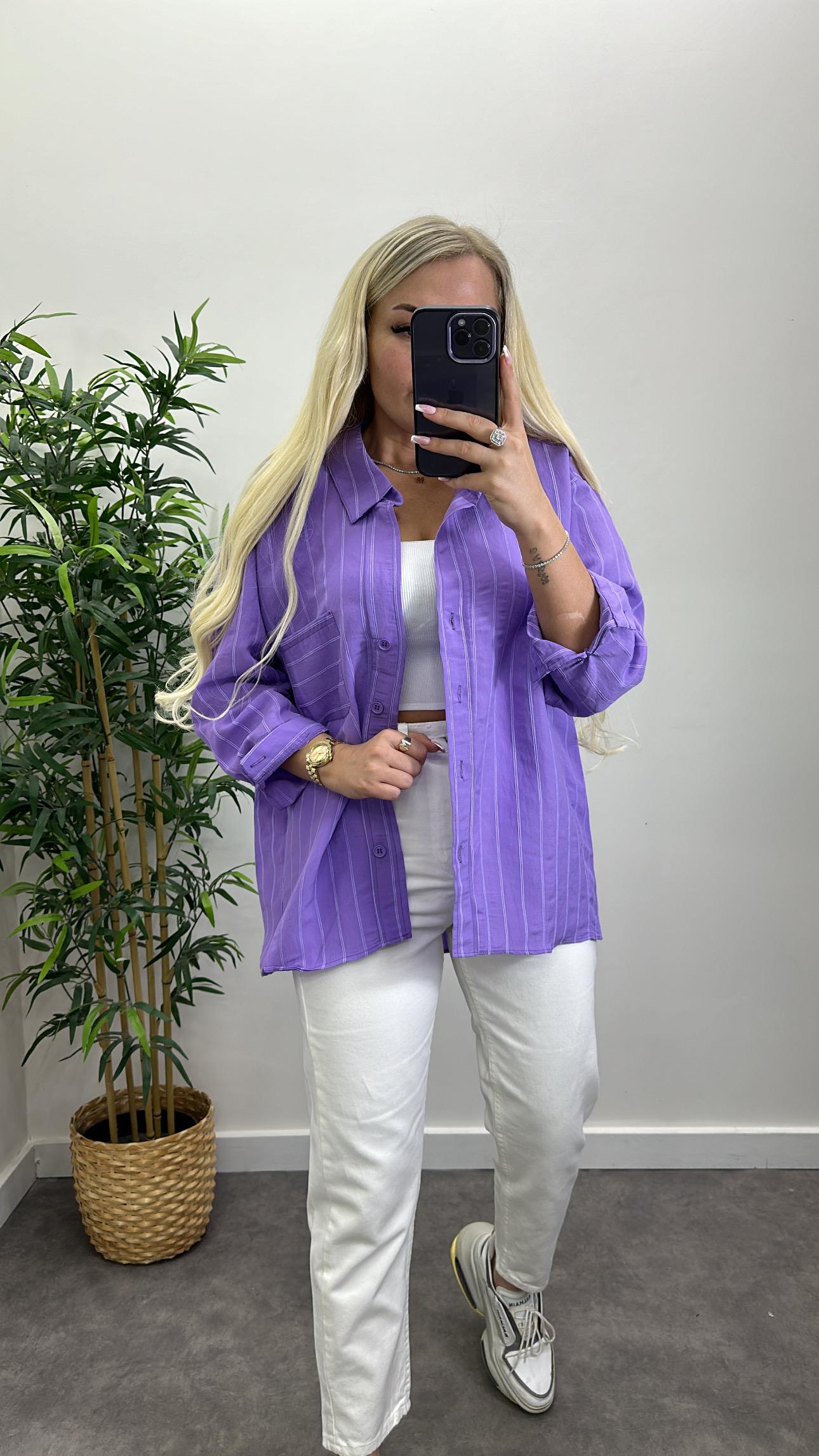 Cepli Çizgili Ayrobin Gömlek