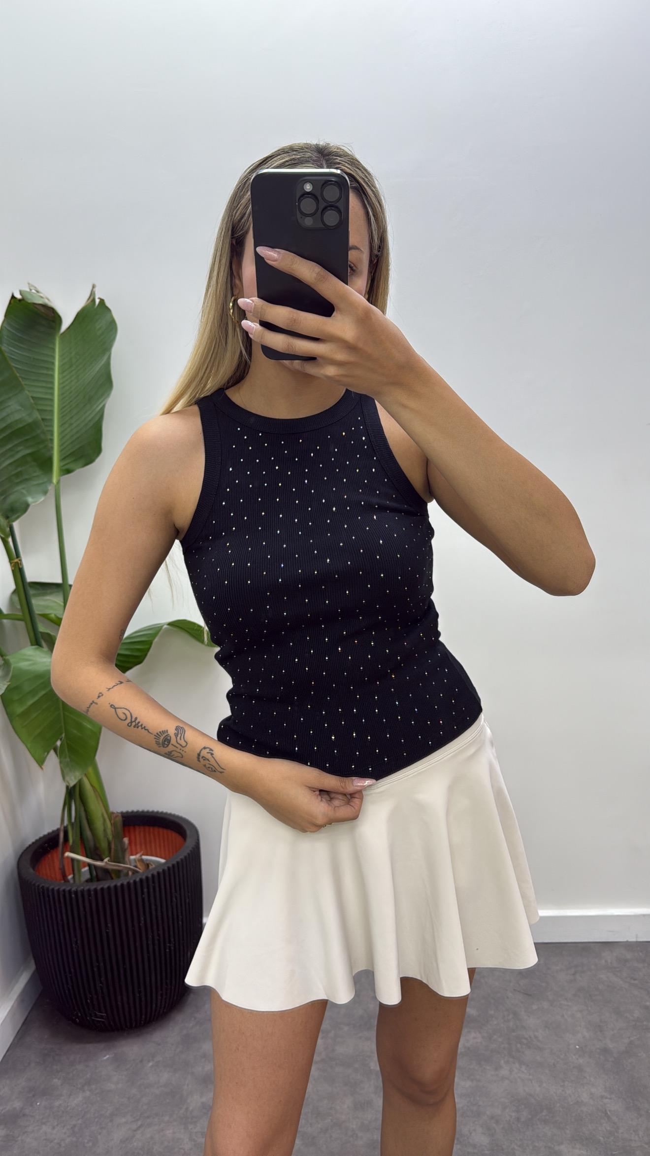 Ful Taşlı Ribana Atlet