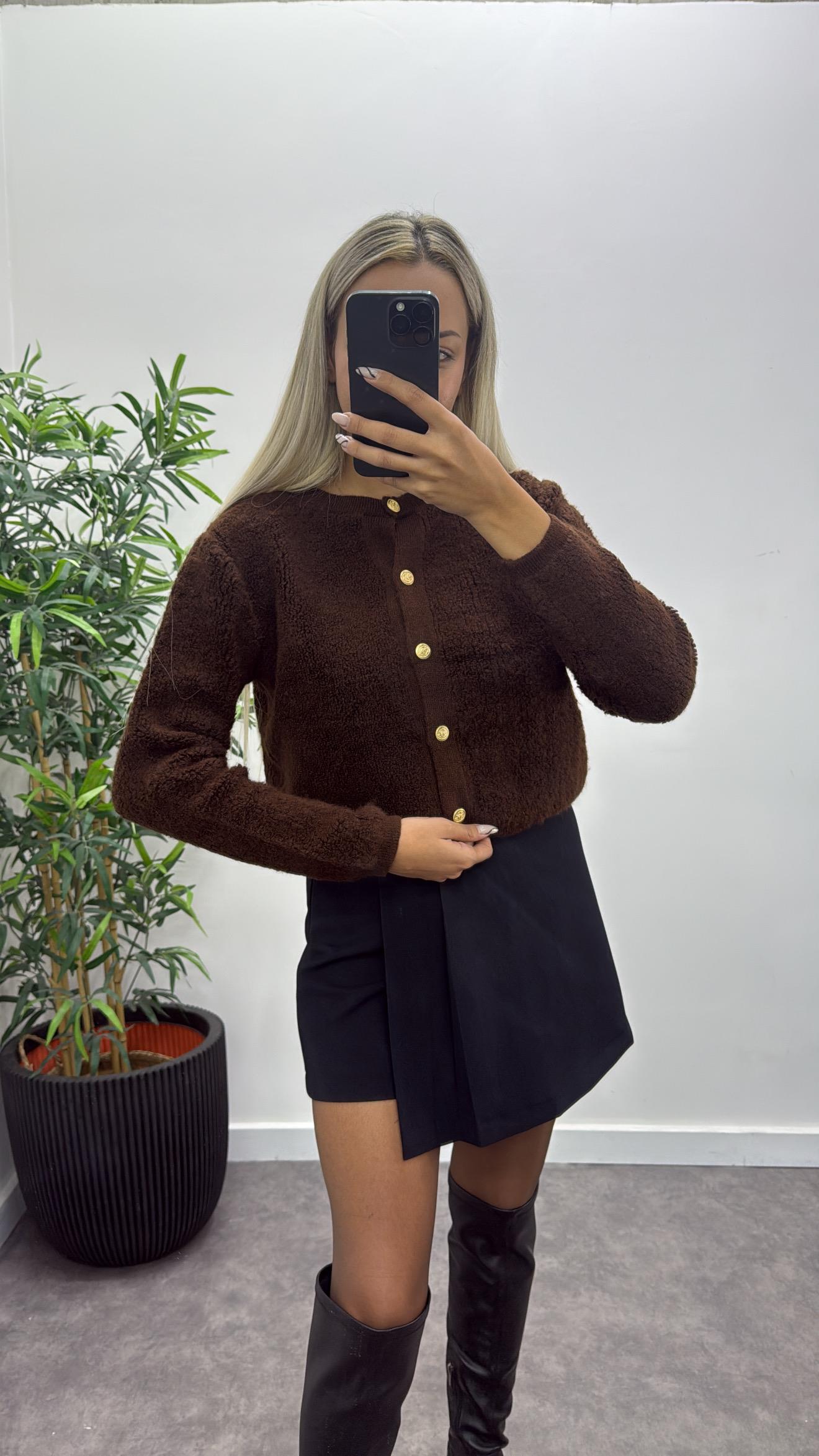 Gold Düğmeli Massim Hırka