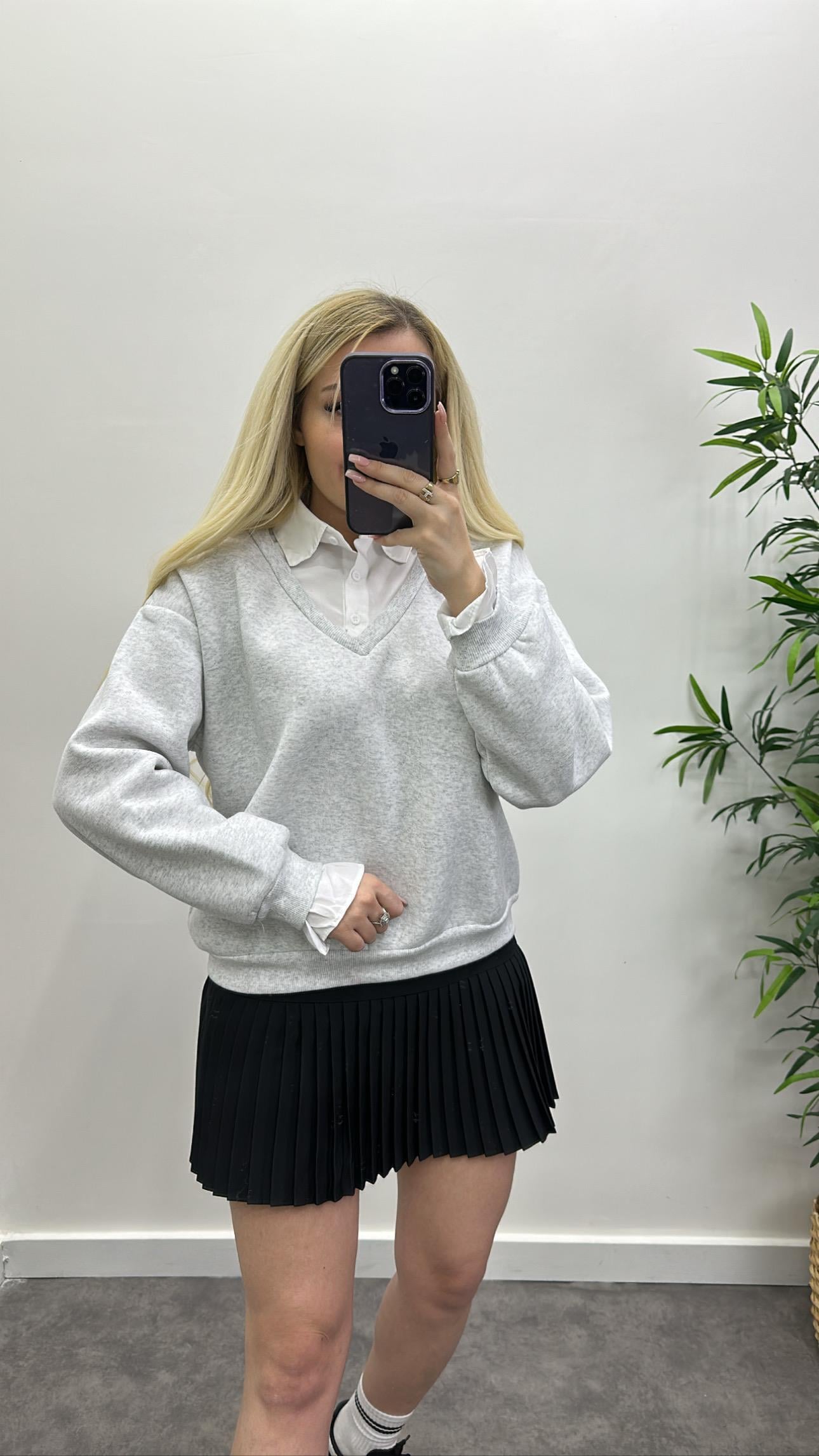 Gömlekli Sweat
