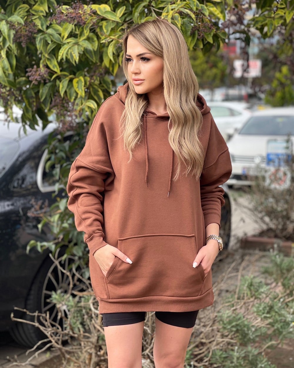 Kahverengi Oversize Sweat