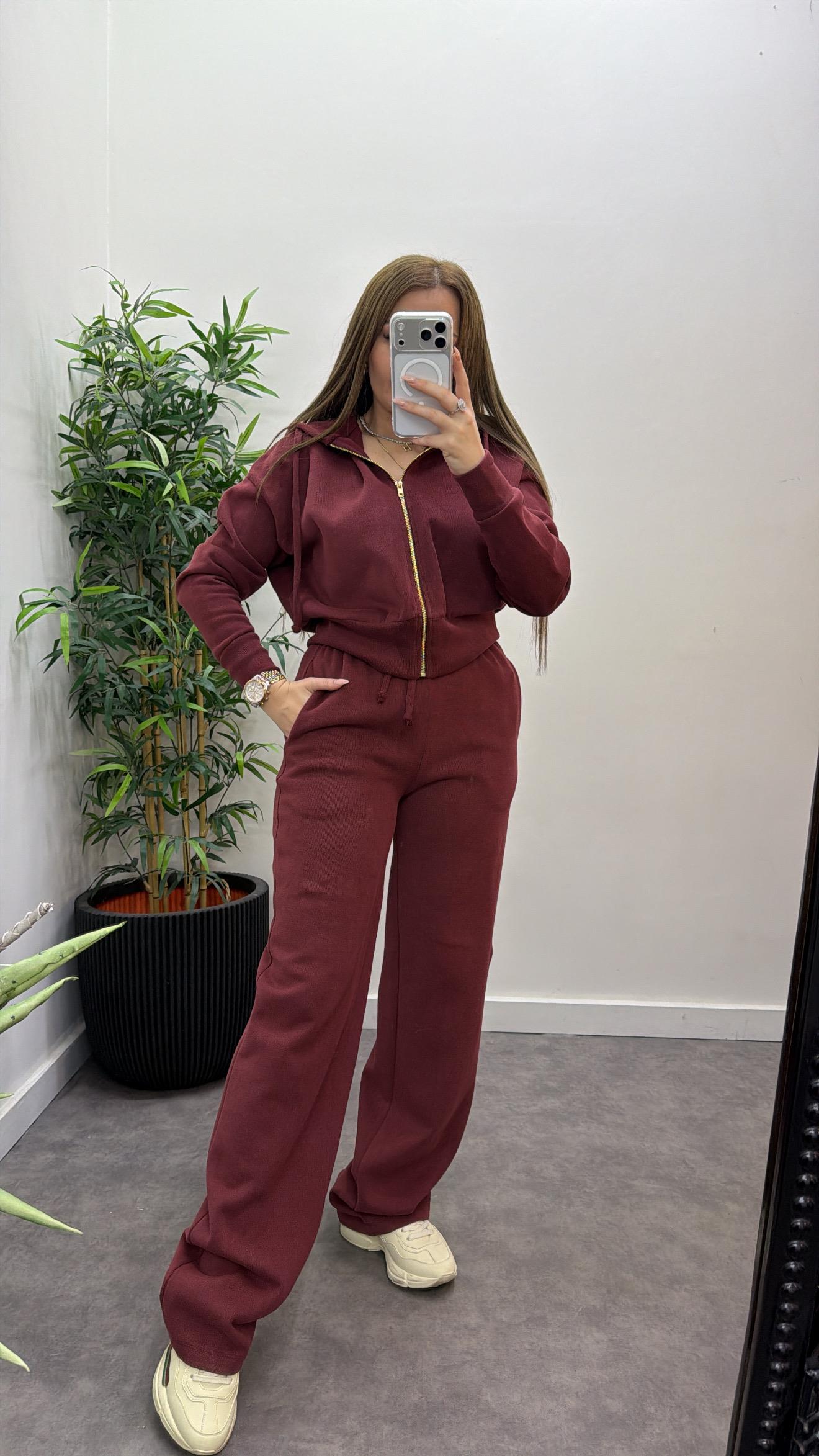 Kapşonlu Triko Takım