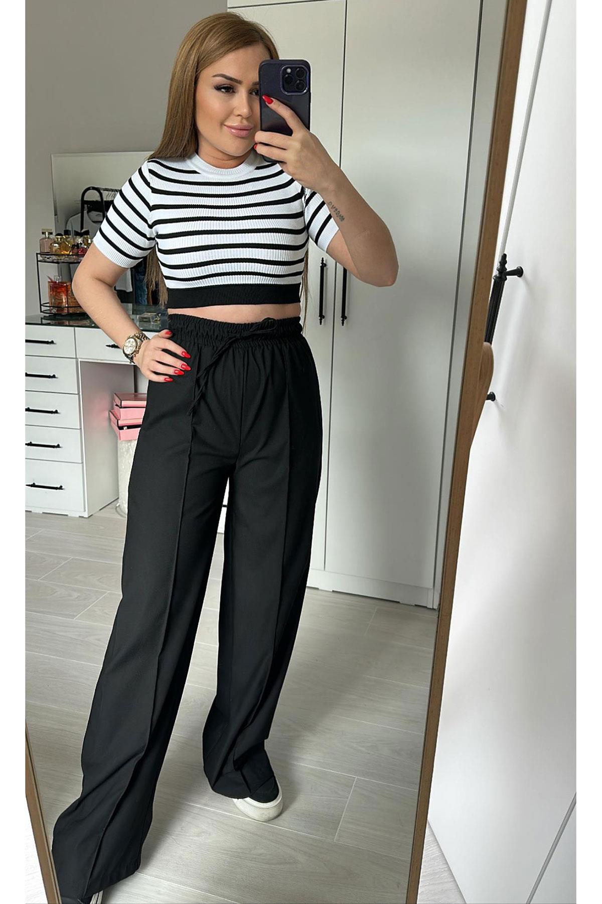 KENDİNDEN BAĞCIKLI PANTOLON