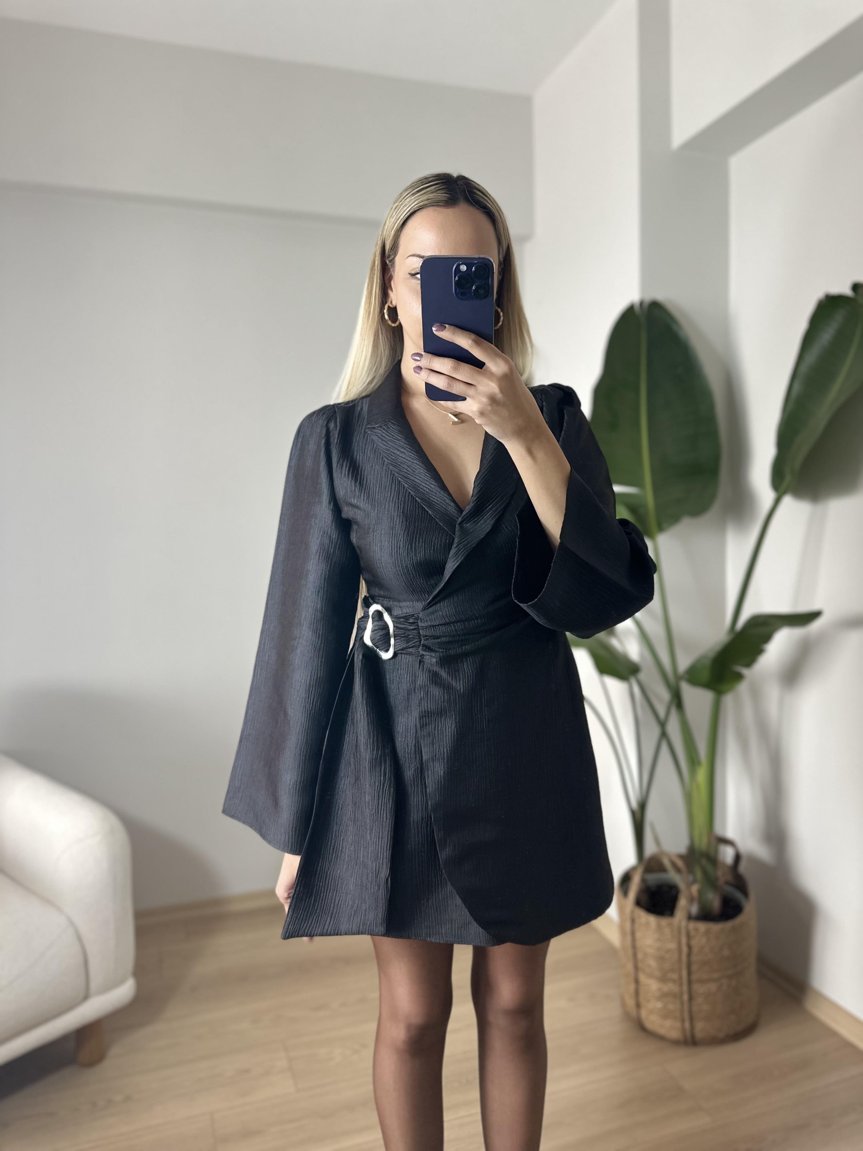 Kruvaze Tokalı Elbise