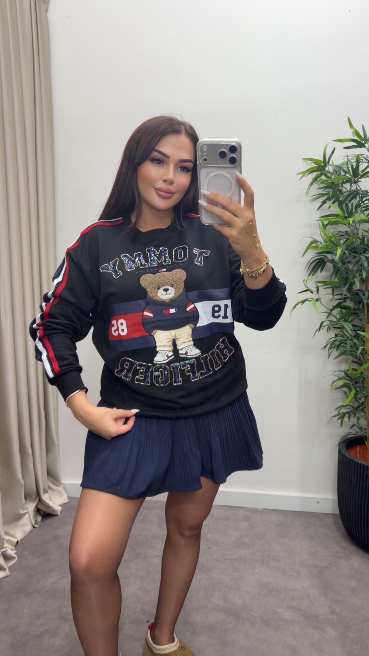 Marka Model Ayıcıklı Sweatshirt