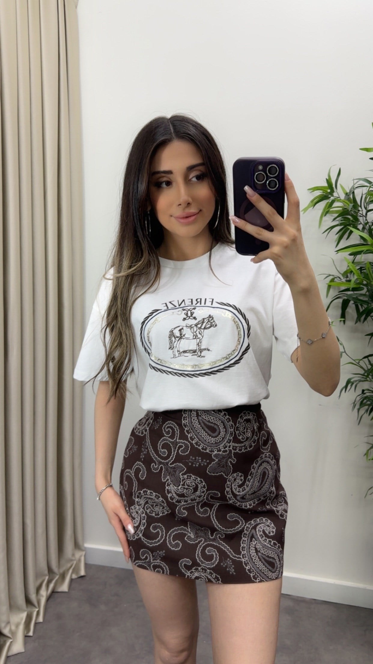 Nakışlı Şort Etek