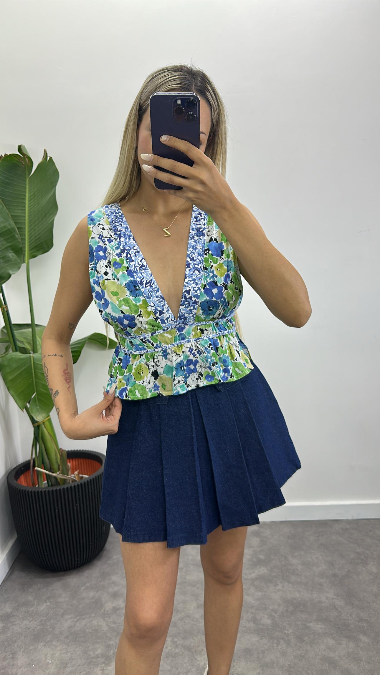 Önden Bağcıklı Bluz