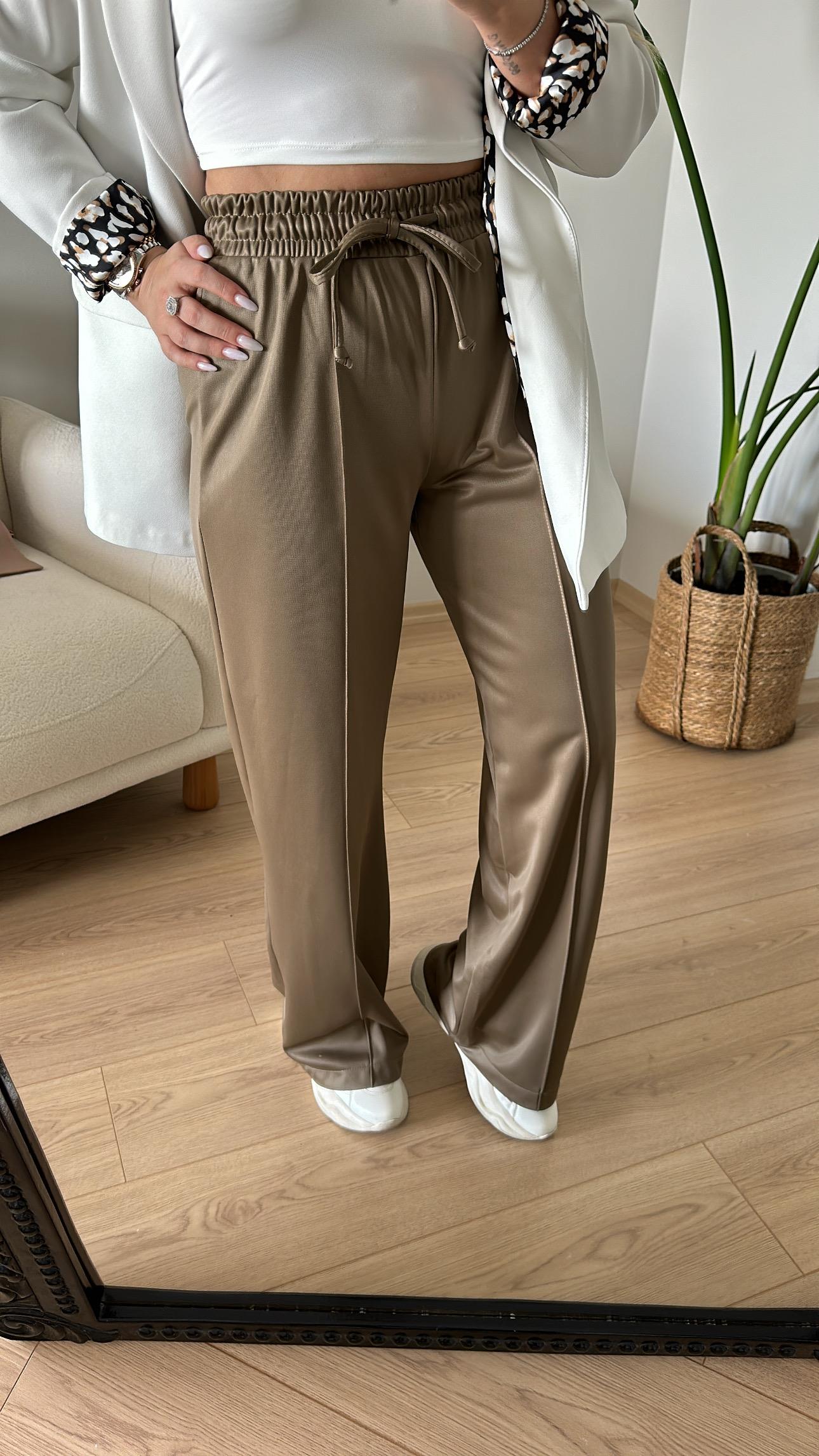 Parlak Kumaş Pantalon