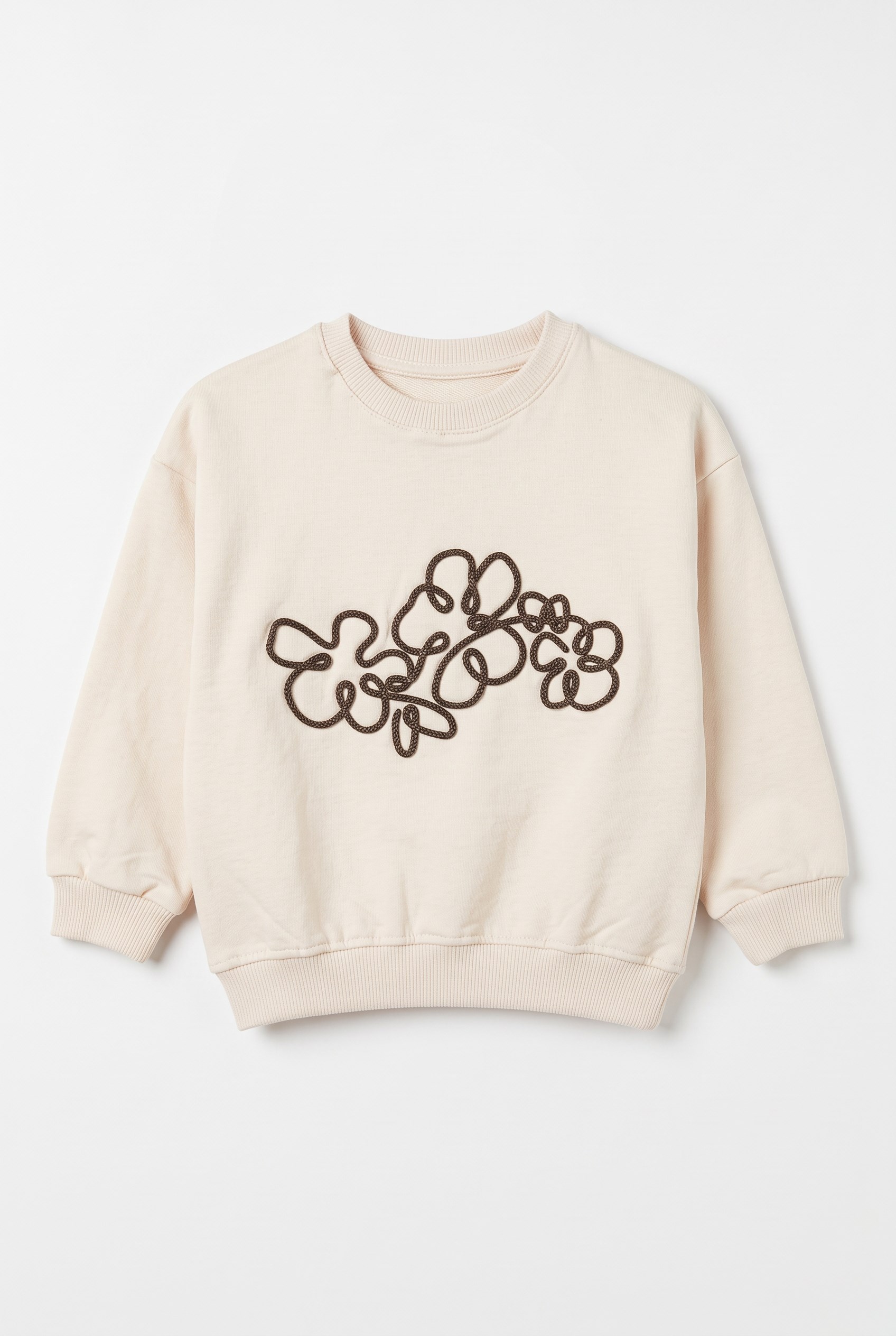 4-8 Yaş Kız Çocuk Sweatshirt Bej