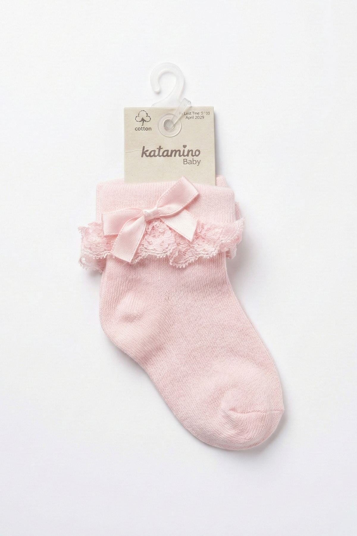 Katamino Kız Bebek Dantellisoket Çorap Pembe