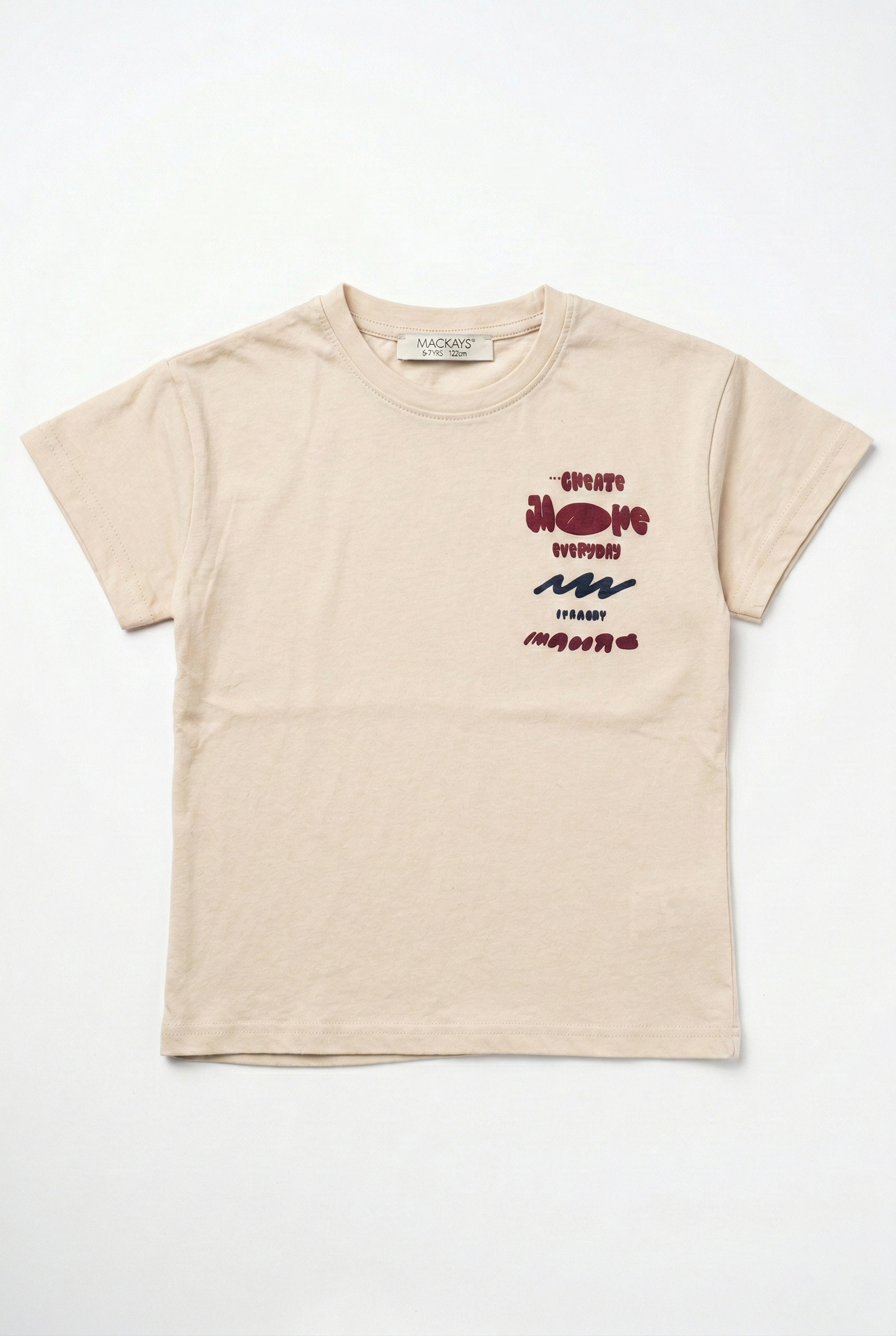Mackays Erkek Çocuk Baskılı Tshirt Bej