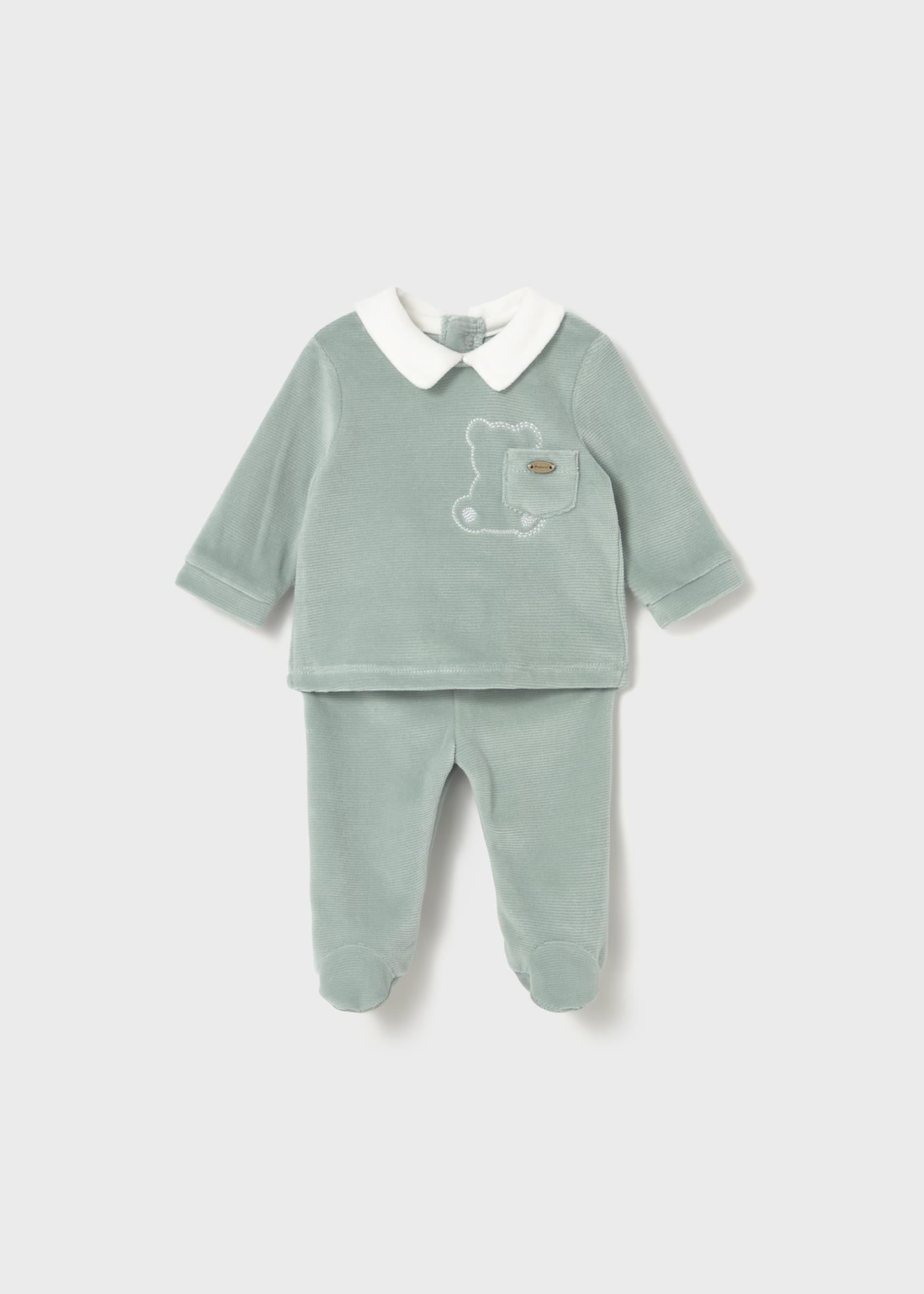 Mayoral Newborn Erkek Bebek Kadife Takım