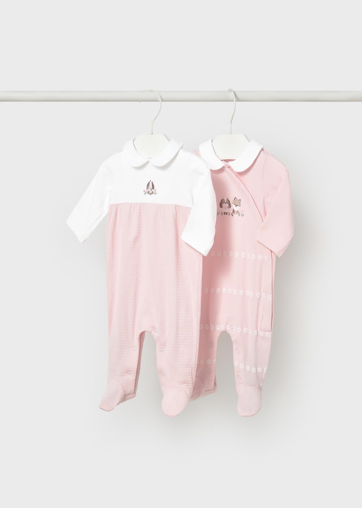Mayoral Yenidoğan Kız Bebek İkili Tulum Set Pembe