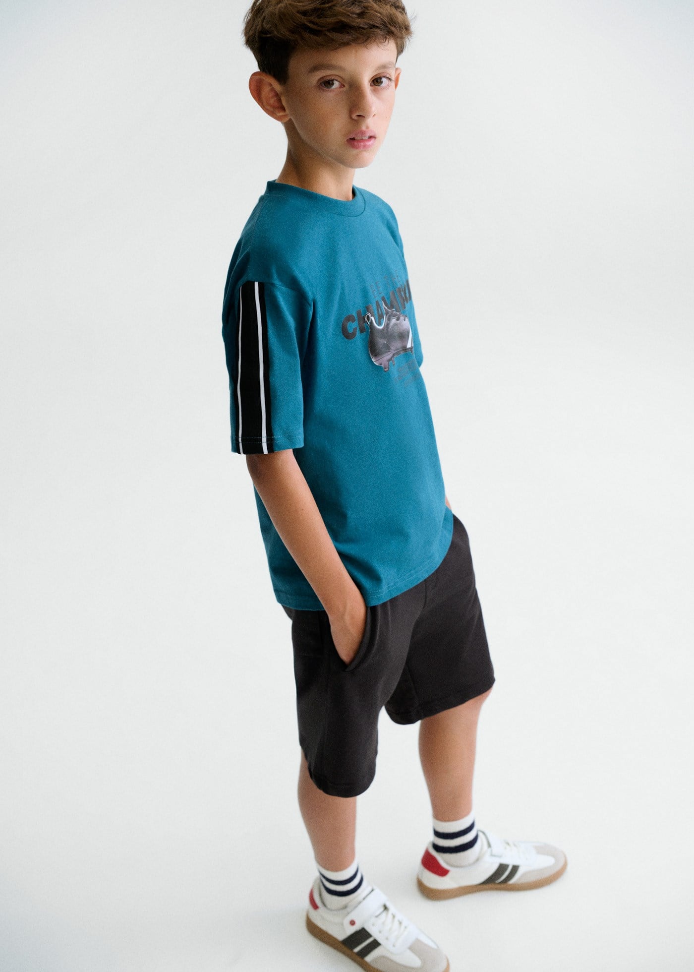 Mayoral Erkek Çocuk Penye Şort Tshirt Takım Yeşil