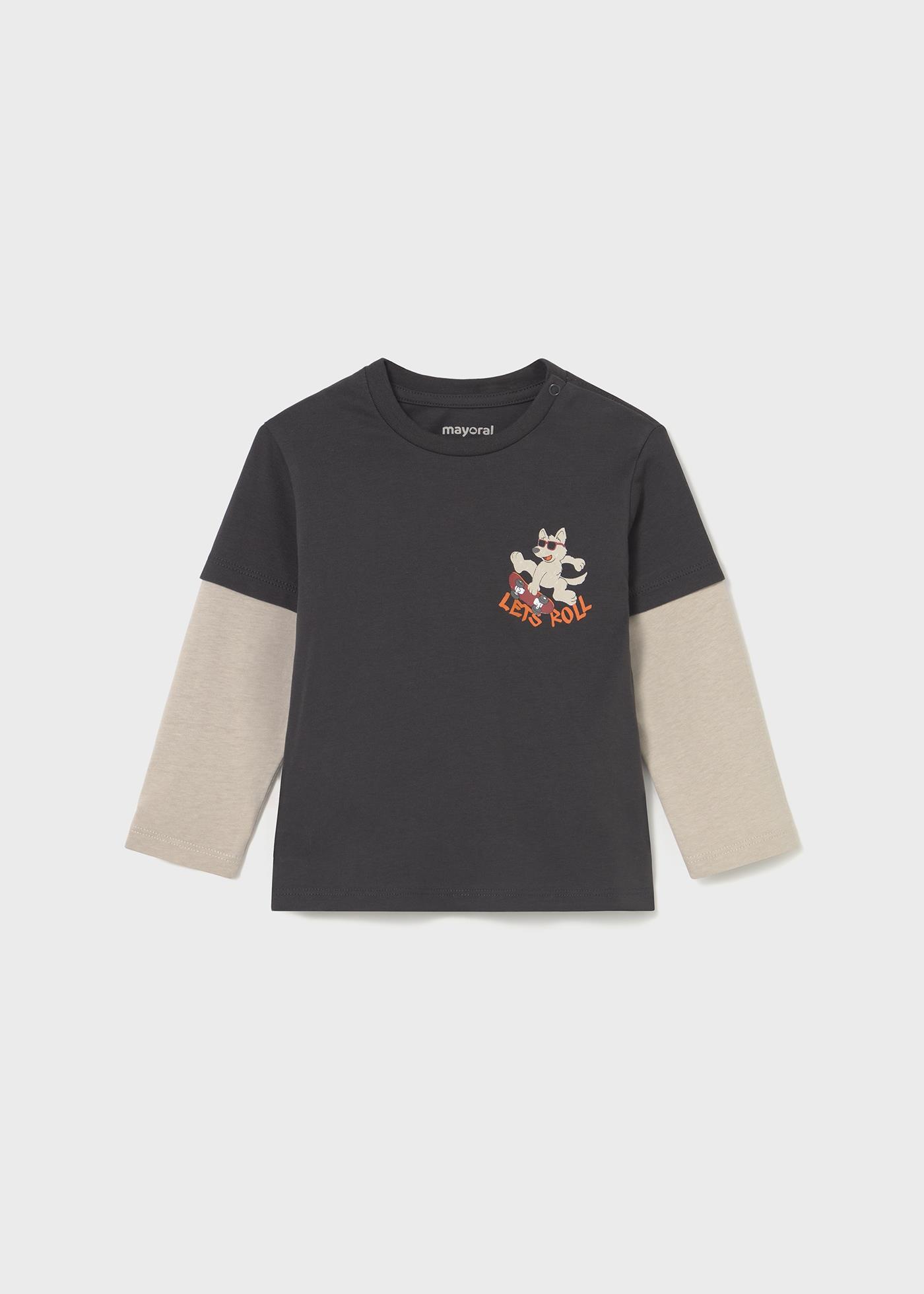 Mayoral Erkek Bebek Duble Kol Sweatshirt