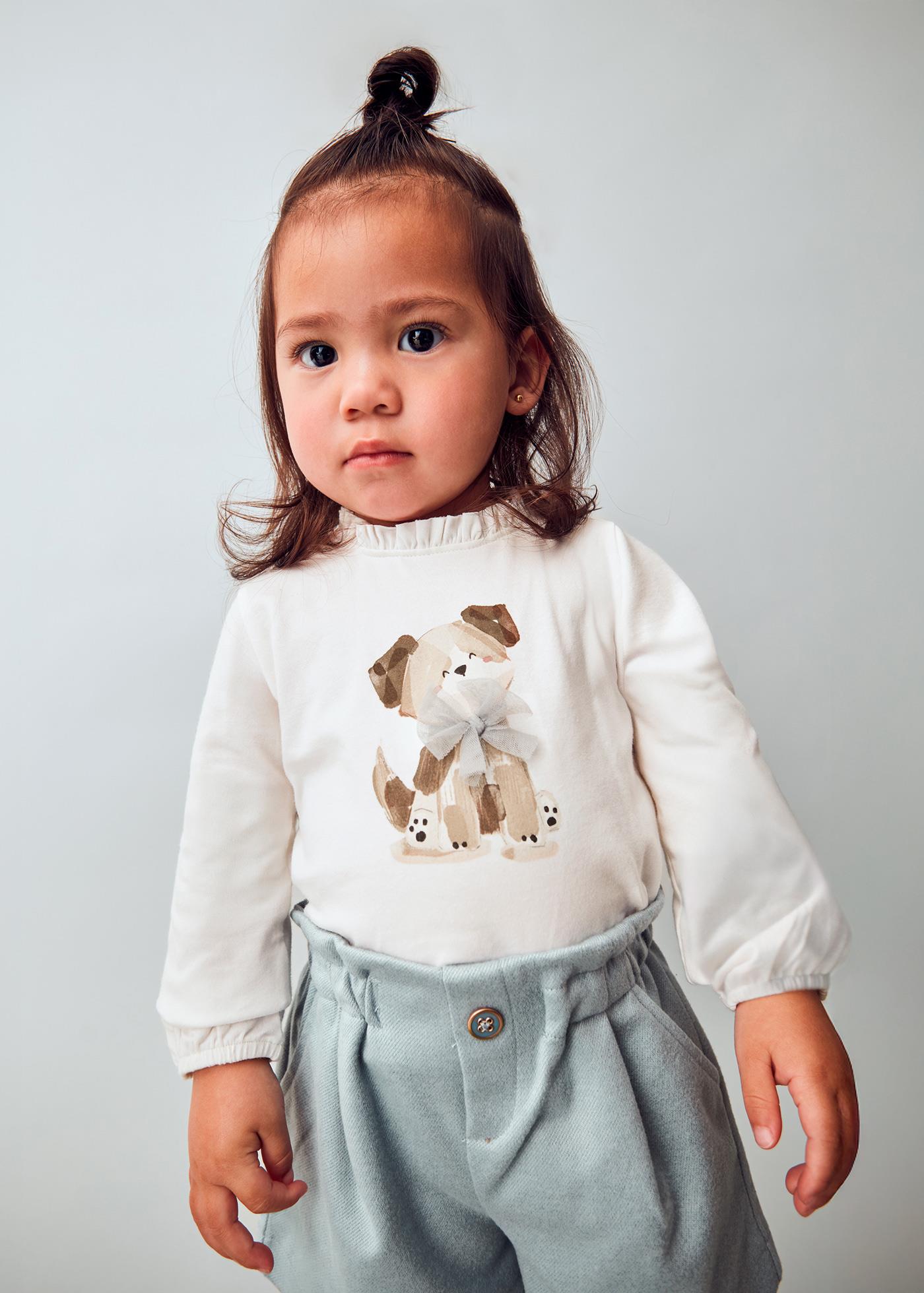Mayoral Kız Bebek Balon Kol Sweatshirt