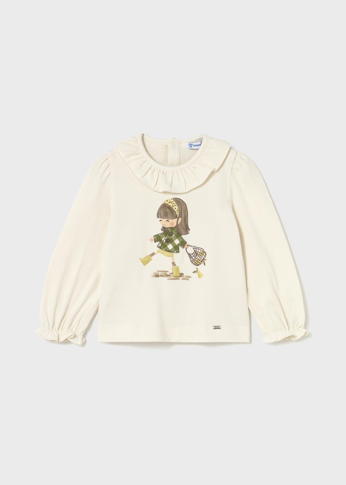 Mayoral Kız Bebek Manşet Kollu Sweatshirt