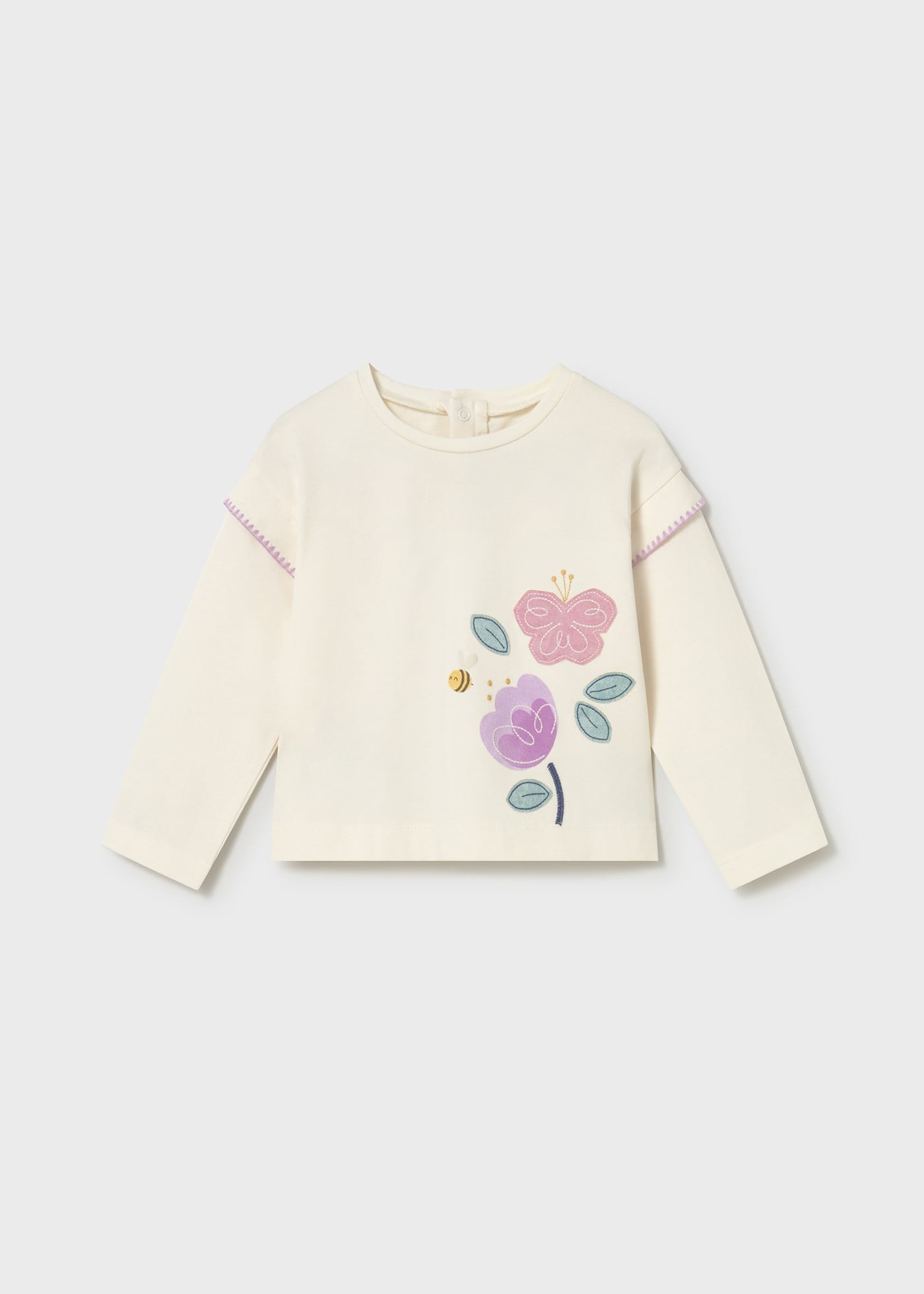 Mayoral Kız Bebek Sweatshirt Krem