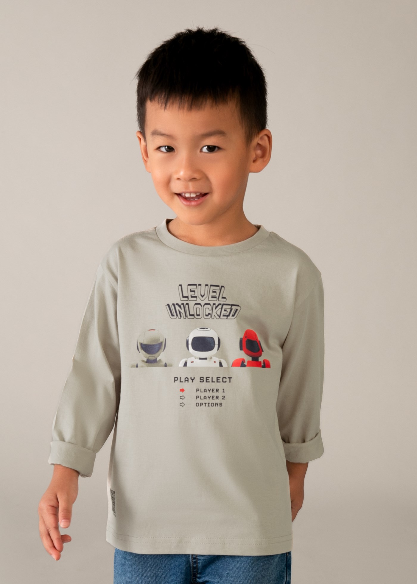 Mayoral Erkek Çocuk Baskılı Sweatshirt Bej