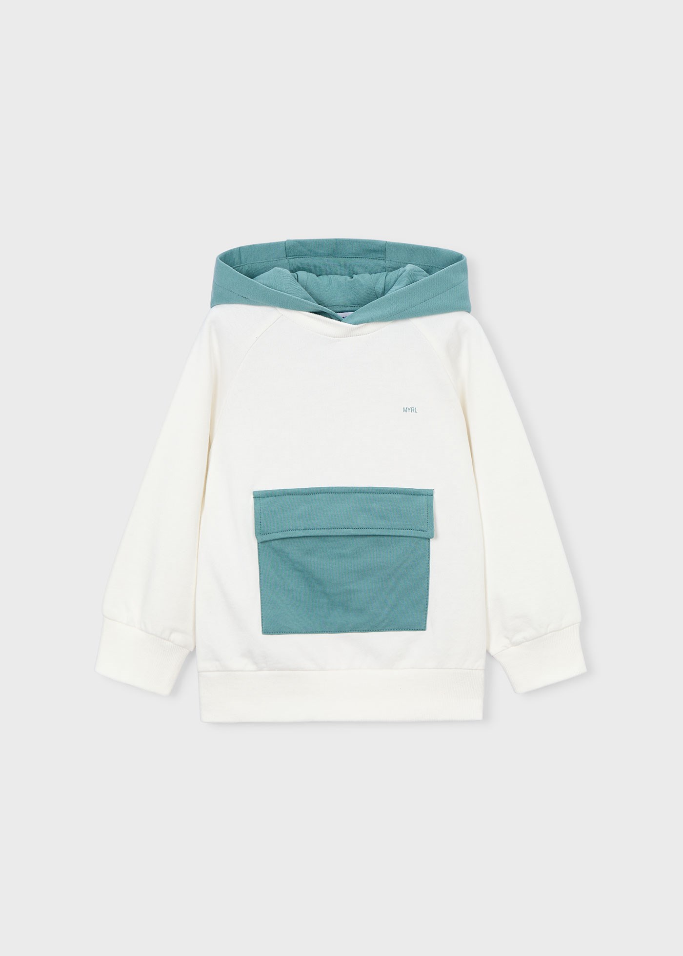 Mayoral Erkek Çocuk Kapşonlu İki İplik Sweatshirt Krem