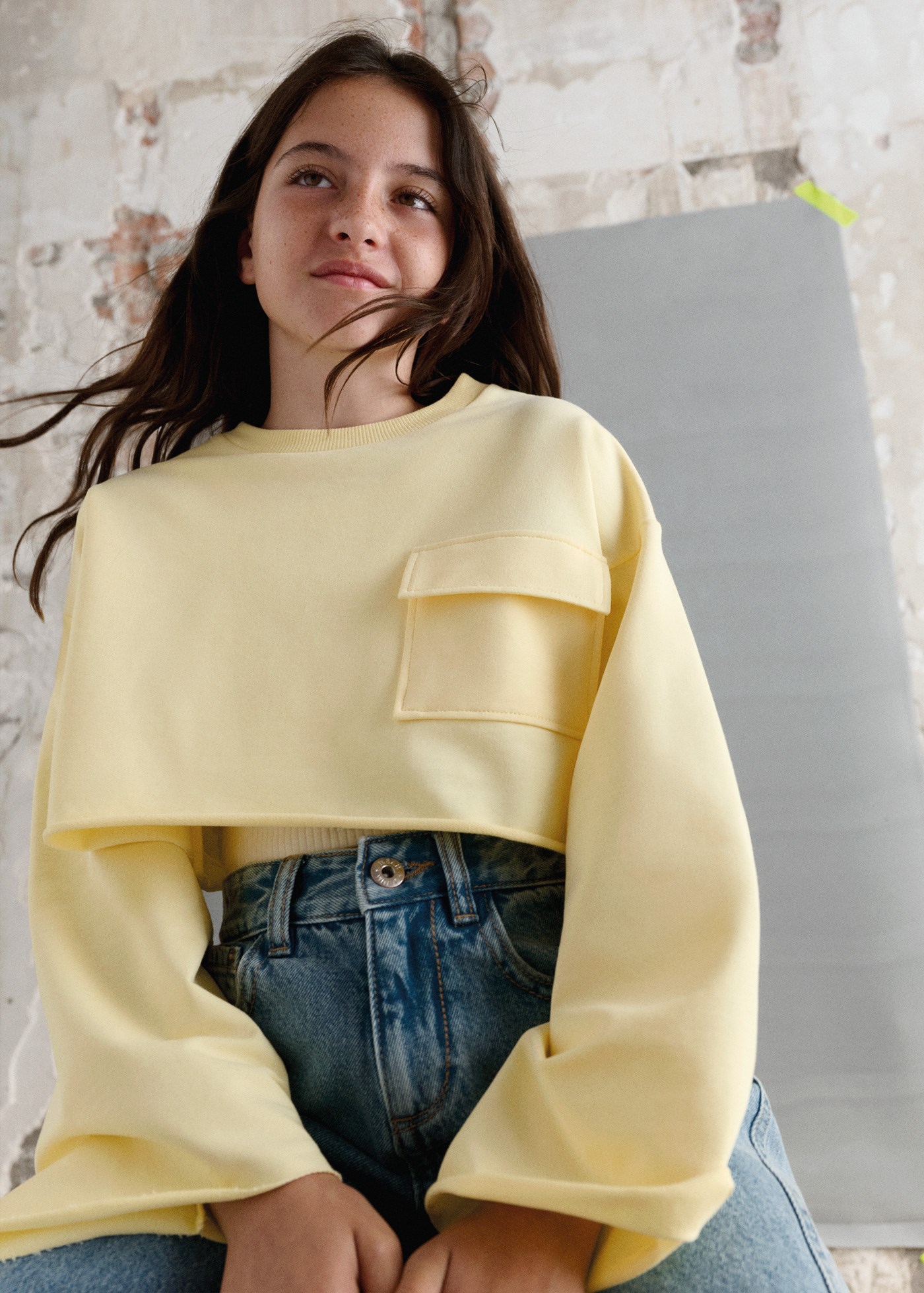 Mayoral Kız Çocuk Sweatshirt Ve Body Set Sarı