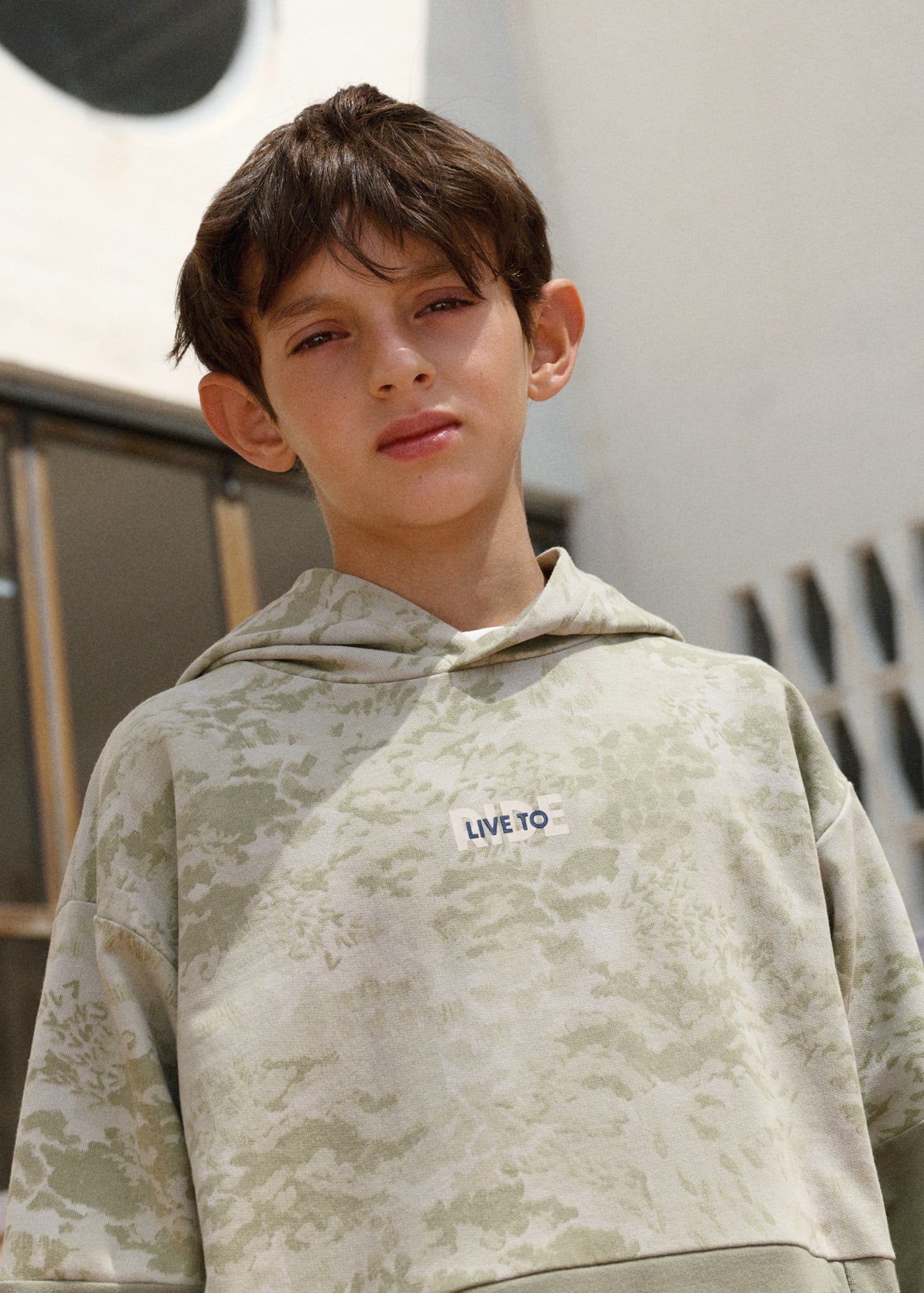 Mayoral Erkek Çocuk Kapşonlu Sweatshirt Yeşil