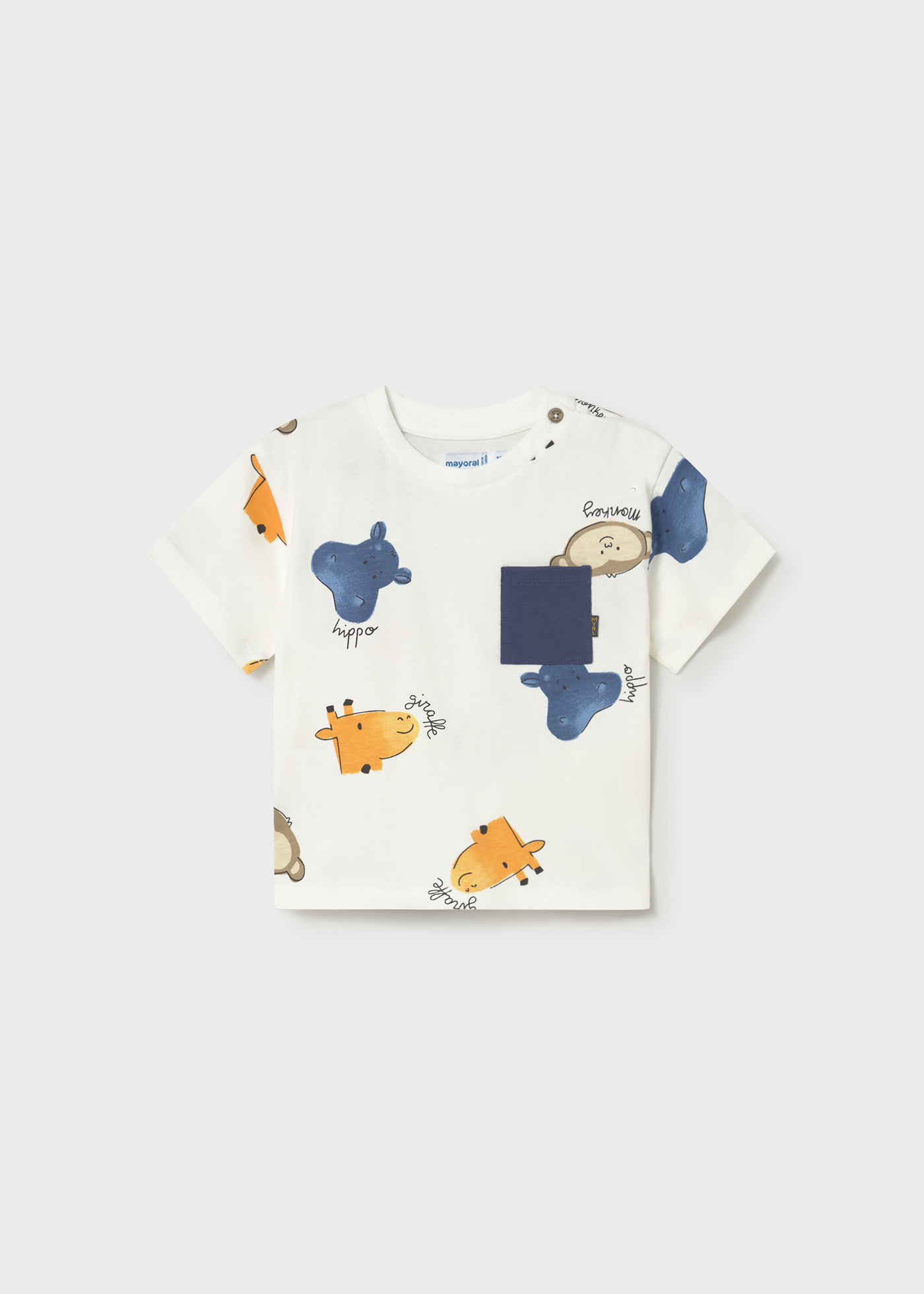 Mayoral Erkek Bebek Baskılı Tshirt Krem
