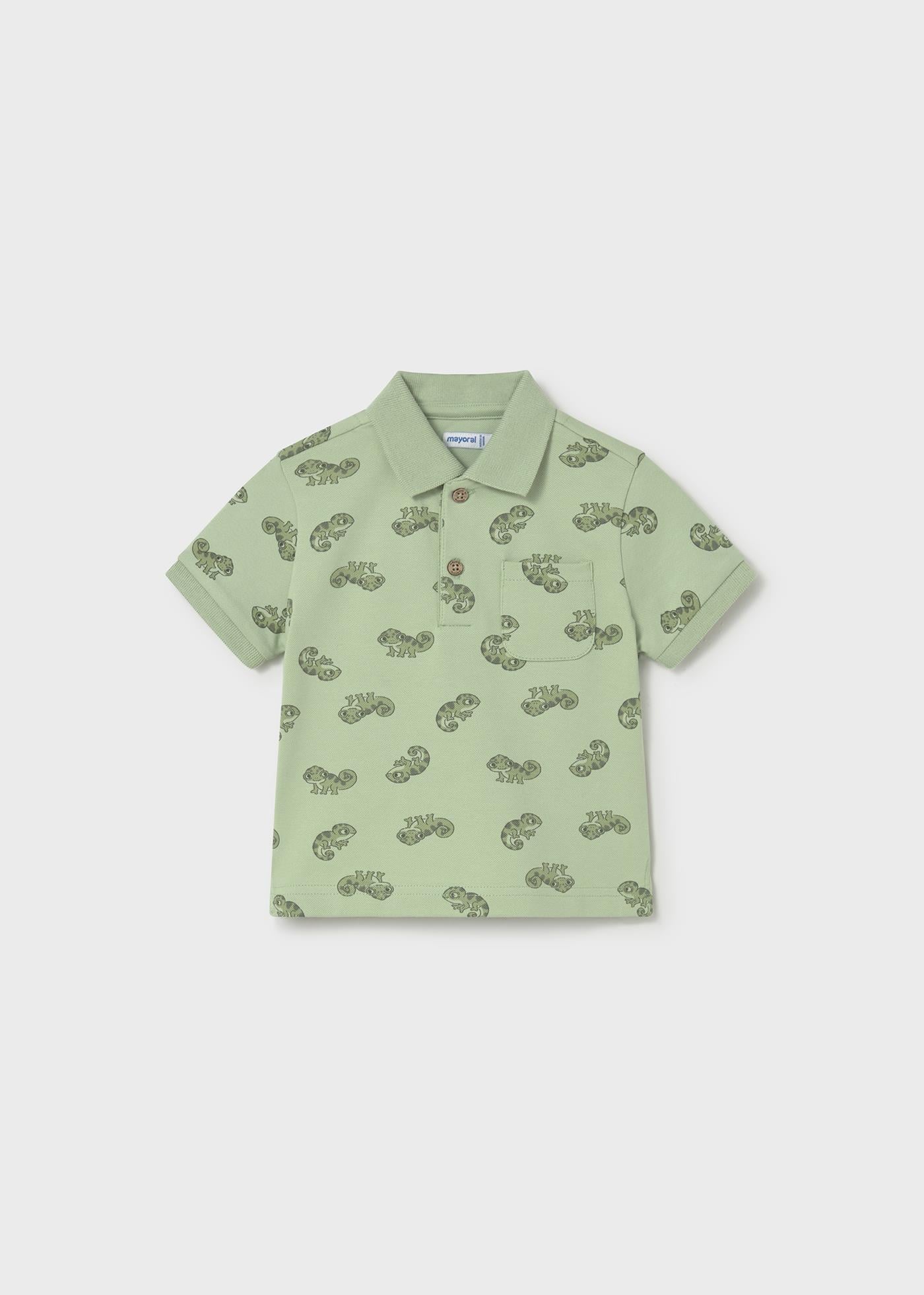 Mayoral Erkek Bebek Baskılı Yakalı Tshirt Yeşil