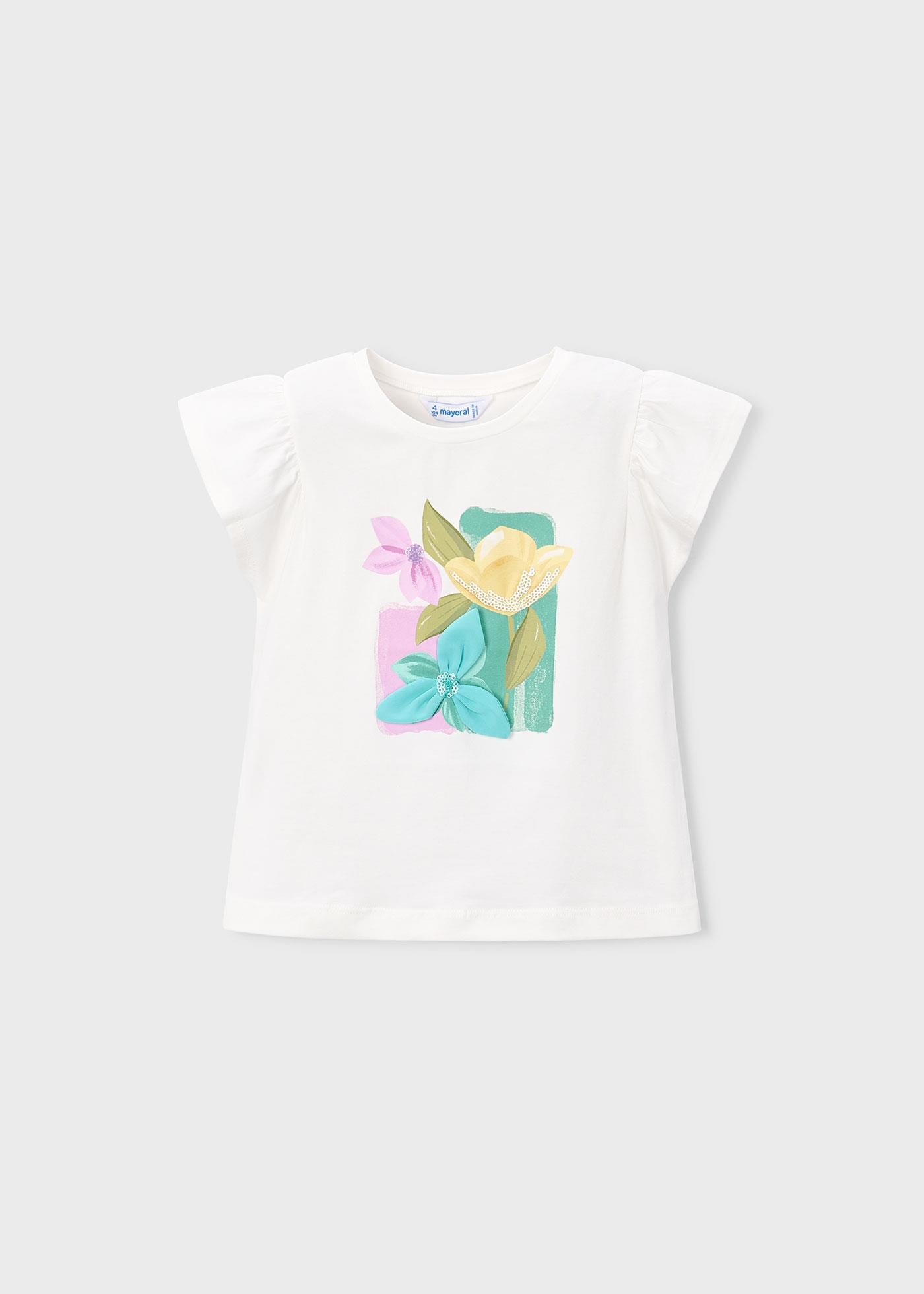 Mayoral Kız Çocuk Baskılı Tshirt Yeşil