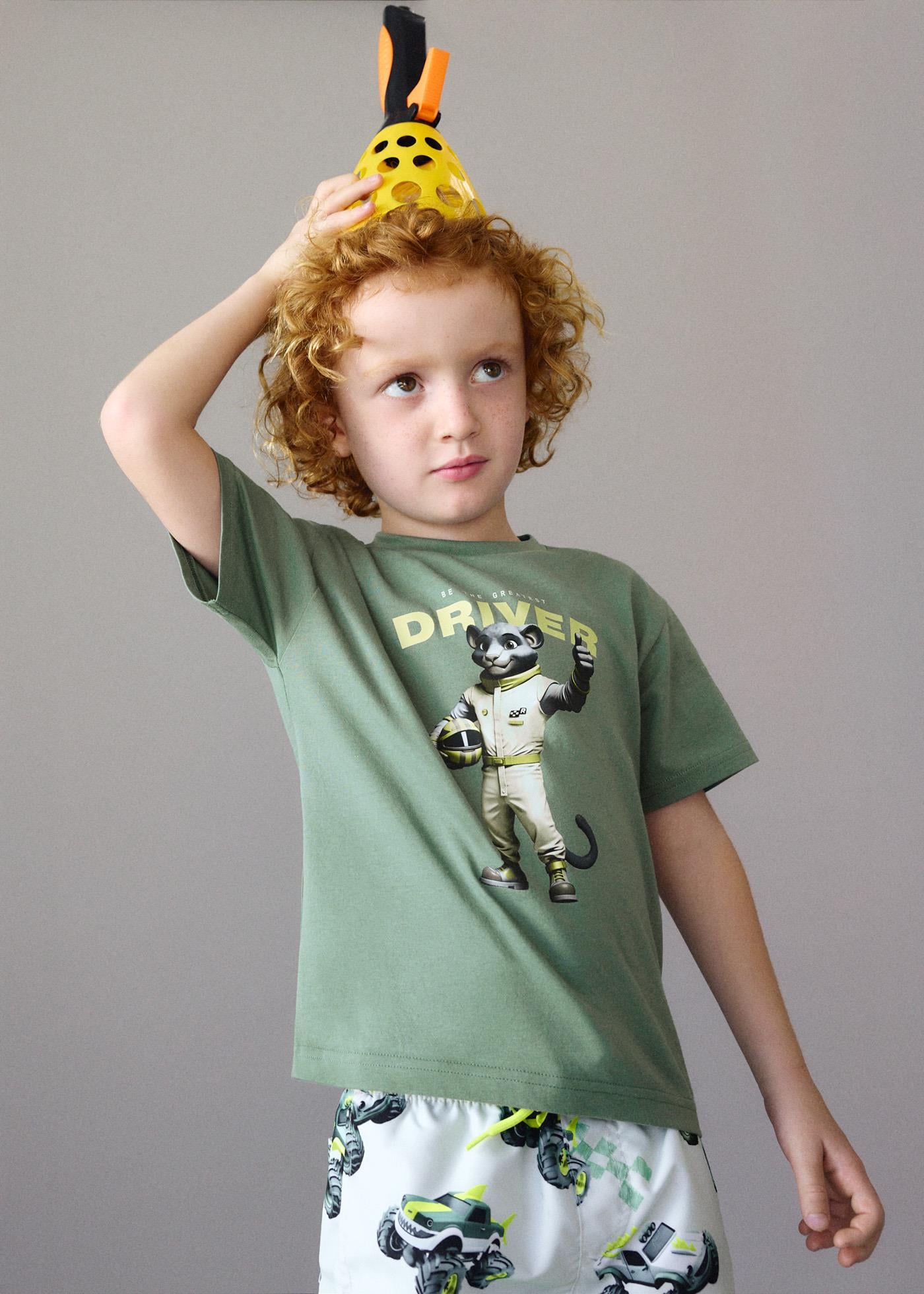 Mayoral Erkek Çocuk Yarışcı Baskılı Tshirt Yeşil