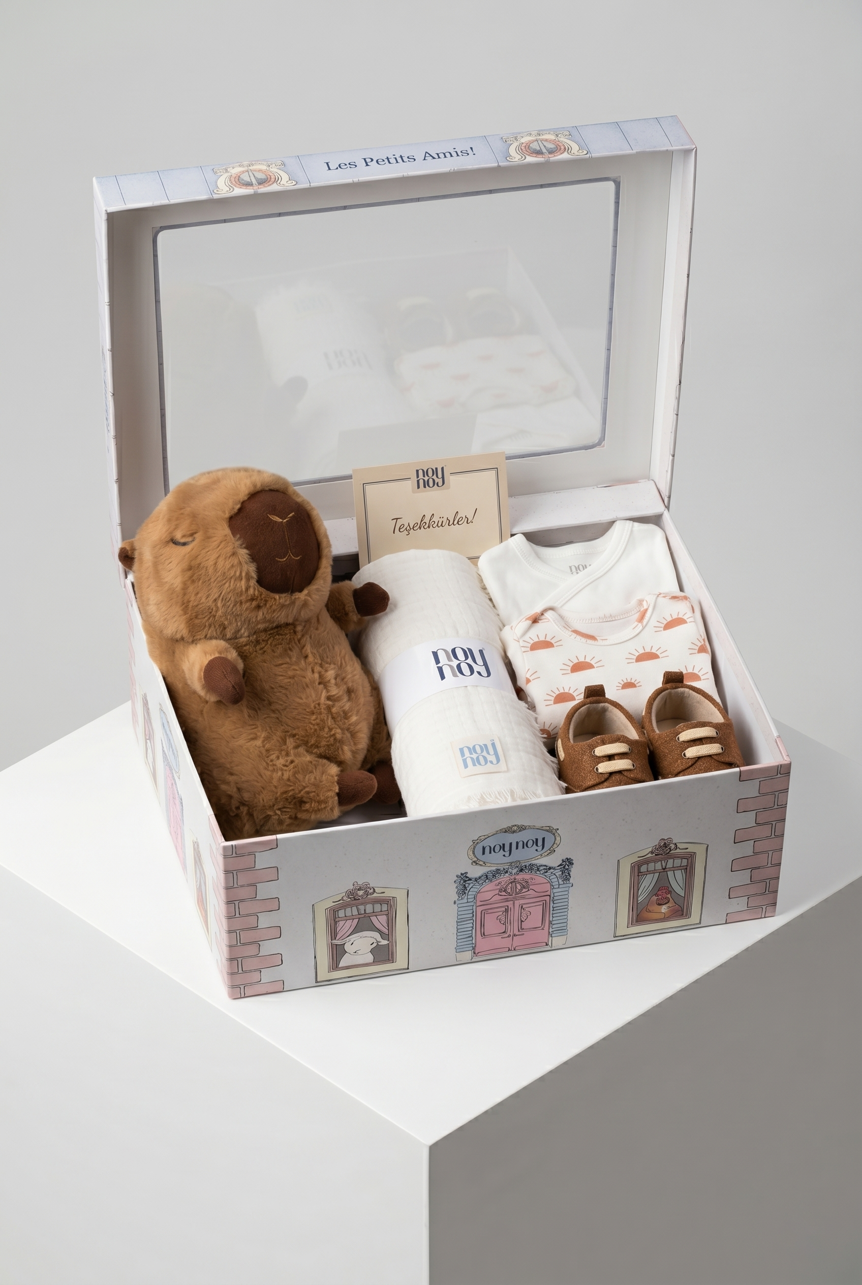 Uyku Arkadaşlı Bebek Hediyelik Set Kahverengi