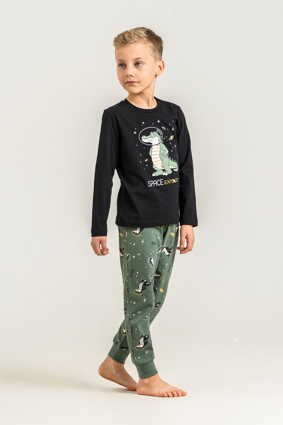 3-9 Yaş Erkek Çocuk Space Expo Crocodil Süprem Pijama Takım