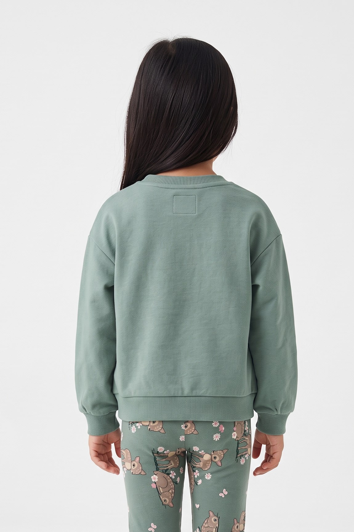 2-10 Yaş Kız Çocuk Magical Woodland Sweatshirt Yeşil