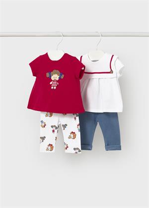 Mayoral Yenidoğan Kız Bebek Tayt Takım 4Lü Kırmızı