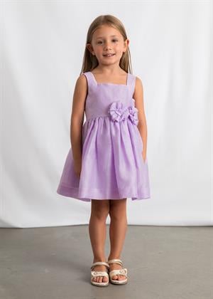 Mayoral Kız Çocuk Keten Elbise Mor