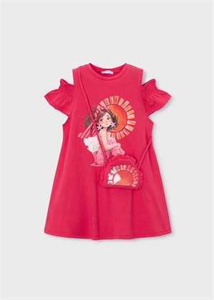 Mayoral Kız Çocuk Penye Elbise Ve Çanta Pembe