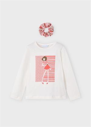 Mayoral Kız Çocuk Sweatshirt Ve Toka Set Krem